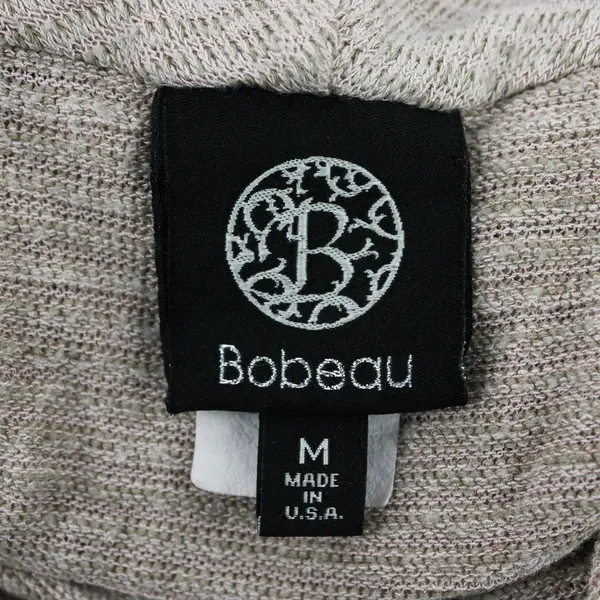 Bobeau Women's M Beige One Button Asymmetric Drape Long Sleeve Cardigan