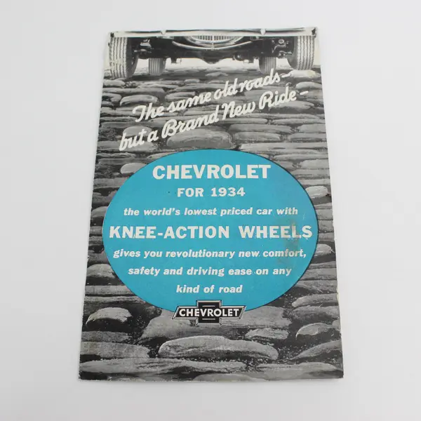1934 Chevrolet Knee Action Wheels Brochure Vintage Automobile Dealer Sales