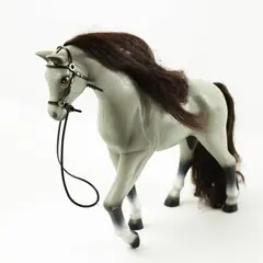 Grey Horse Statue Figurine Collectible Model Horse 10in Lifelike Sculpture