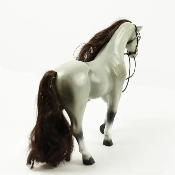 Grey Horse Statue Figurine Collectible Model Horse 10in Lifelike Sculpture