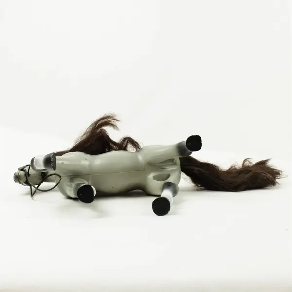 Grey Horse Statue Figurine Collectible Model Horse 10in Lifelike Sculpture