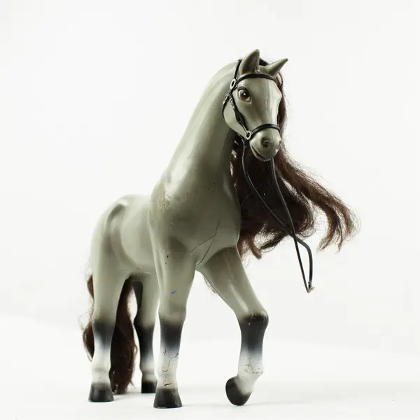 Grey Horse Statue Figurine Collectible Model Horse 10in Lifelike Sculpture