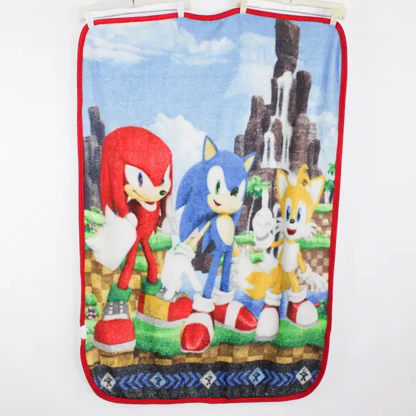 Sega Sonic The Hedgehog Throw Blanket 37" x 52" Franco Manufacturing Co.