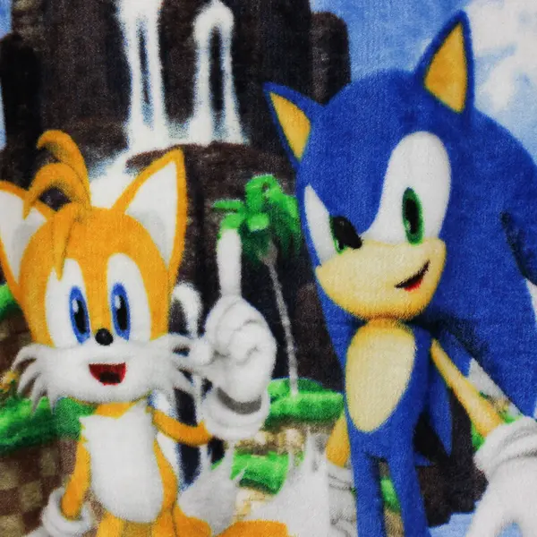 Sega Sonic The Hedgehog Throw Blanket 37" x 52" Franco Manufacturing Co.