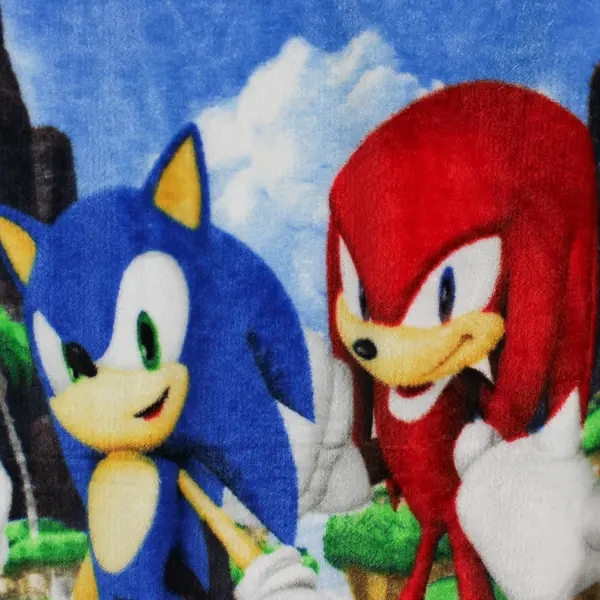 Sega Sonic The Hedgehog Throw Blanket 37" x 52" Franco Manufacturing Co.