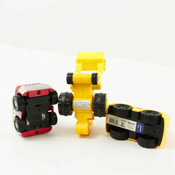 Lot of 3 Toddler Toy Vehicles Fire Truck, School Bus & Loader