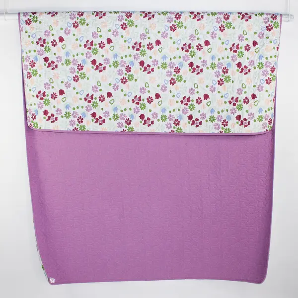 Everyday Living Purple Floral Quilt Bedspread Blanket Twin/Twin XL  61" x 91"