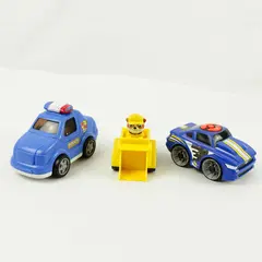 Lot of 3 Toddler Toy Cars Rubble Police Car & Race Car Preschool Play