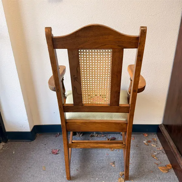 Vintage John Breuner Rose Needlepoint Cane Back Chair - Local Pickup Only