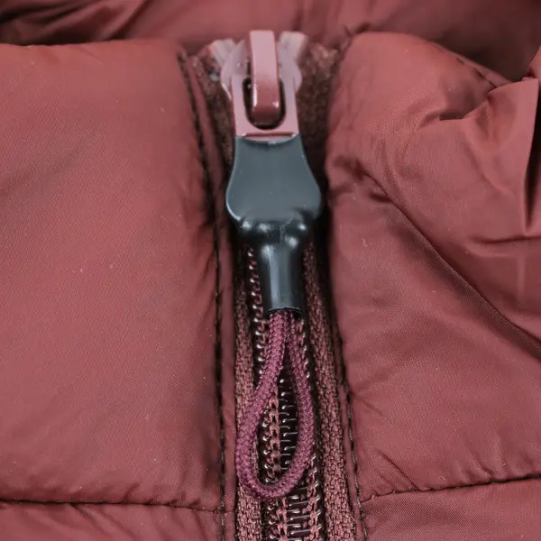 Leehanton Women's S Maroon Full Zip Fleece Velour Lined Puffer Vest