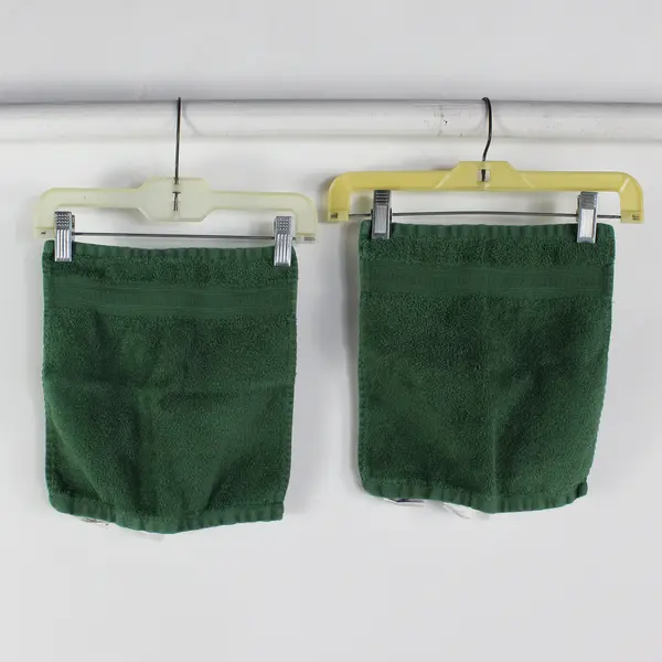 Lot Of 6 The Company Store Solid Green 100% Cotton Towels 2 Wash, 2 Hand, 2 Bath