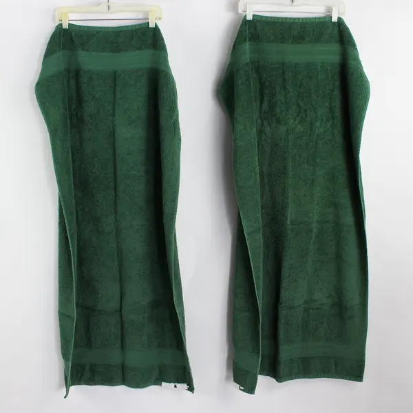 Lot Of 6 The Company Store Solid Green 100% Cotton Towels 2 Wash, 2 Hand, 2 Bath