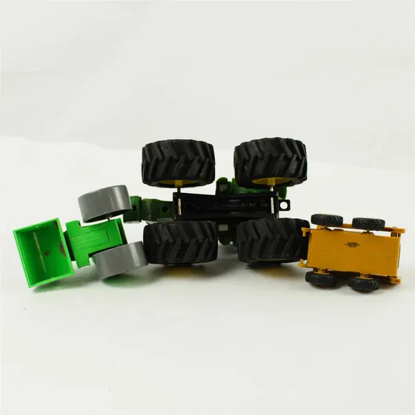 Lot of 3 Toy Tractors 2 John Deere & 1 Green Collectible