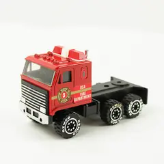 Vintage 1987 Remco Fire Rescue Semi Truck Cab Die-Cast Red/Black