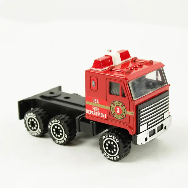 Vintage 1987 Remco Fire Rescue Semi Truck Cab Die-Cast Red/Black