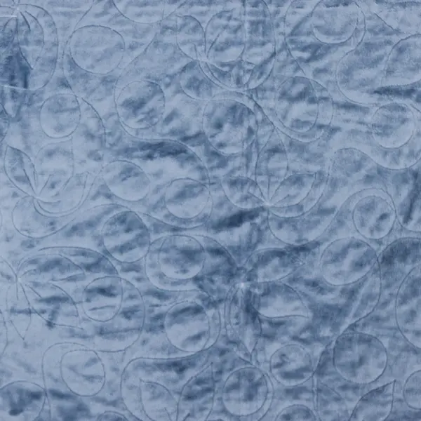 Handmade Blue/Yellow Floral Quilt Throw Blanket Fuzzy Underside 53" x 72"