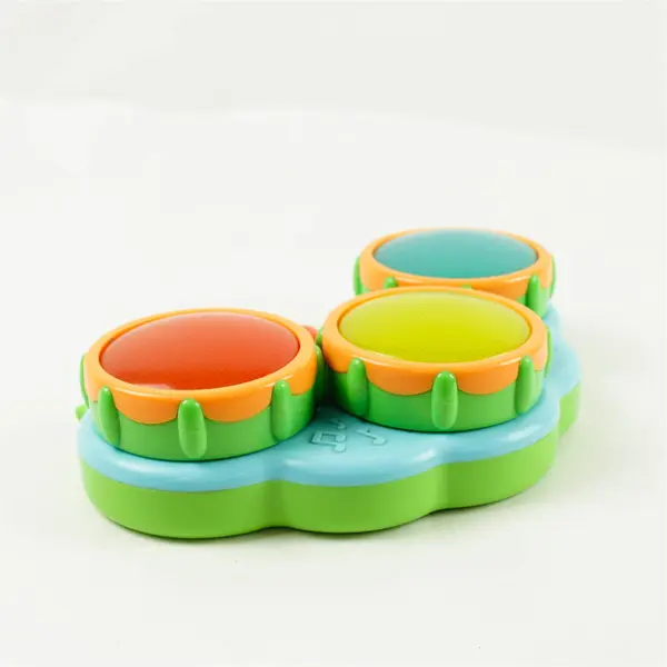 Bright Starts Safari Beats Musical Learning Toy Drums Animal Sounds Push Lights