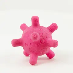 Pink Durable Plastic Dog Toy Chew Fetch Small-Medium Dogs 3.5in