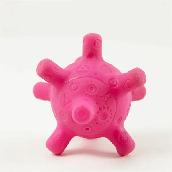 Pink Durable Plastic Dog Toy Chew Fetch Small-Medium Dogs 3.5in