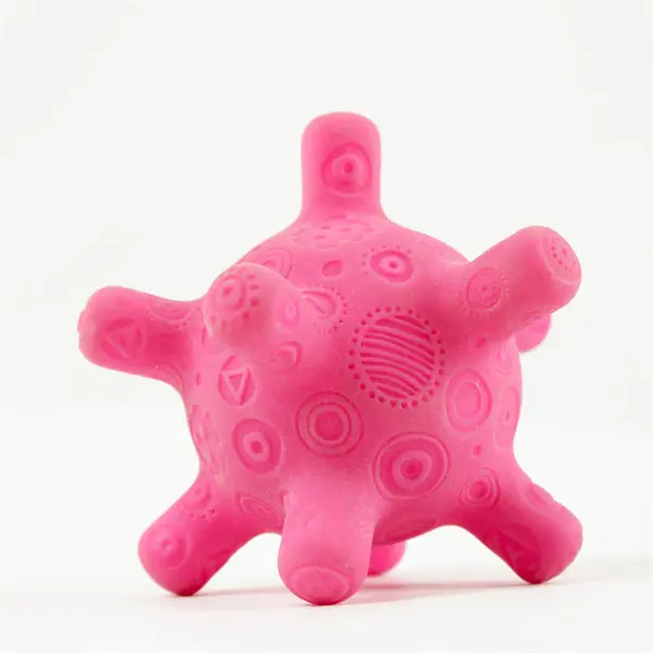 Pink Durable Plastic Dog Toy Chew Fetch Small-Medium Dogs 3.5in