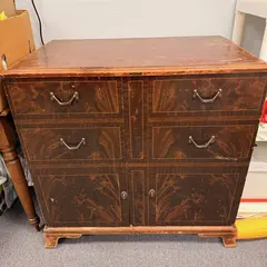 Vintage RCA Victor Victrola Empty Wood Radio Cabinet  - Local Pickup Only