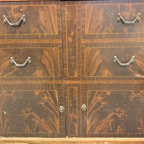 Vintage RCA Victor Victrola Empty Wood Radio Cabinet  - Local Pickup Only