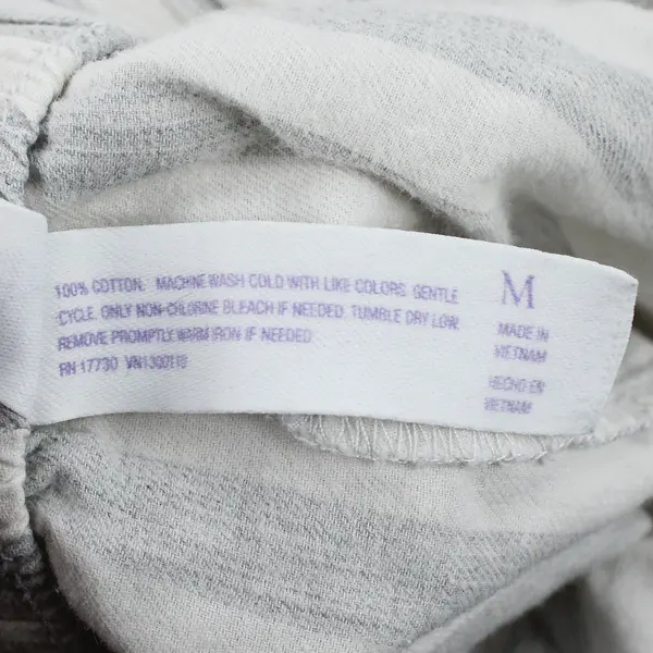 Stars Above Women's M White/Gray Striped Perfectly Cozy Flannel Lounge Pants