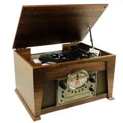 Crosley CR7015A-WA Vintage 6-in-1 Phonograph Turntable Radio Tested