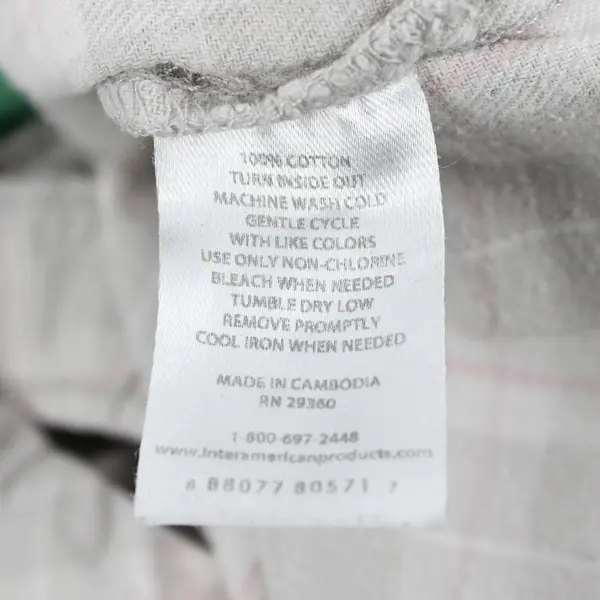 Dip Sleepwear Women's M Gray Plaid 100% Cotton Elastic Waist Lounge Pants