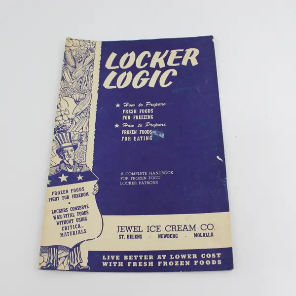 1944 Locker Logic Booklet Jewel Ice Cream Co St Helens Newberg Molalla Oregon