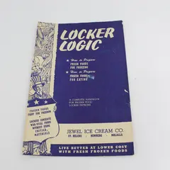 1944 Locker Logic Booklet Jewel Ice Cream Co St Helens Newberg Molalla Oregon