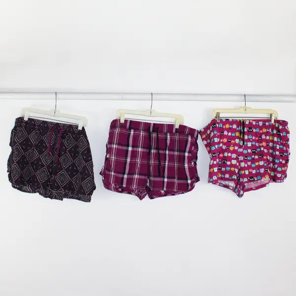 Lot of 3 Secret Treasures Women's 2X Multicolor and Patterned Sleep Shorts