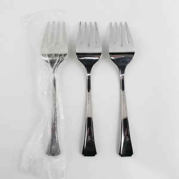 Set of 3 Oneida Bordeaux Stainless Medium Solid Cold Meat Serving Forks