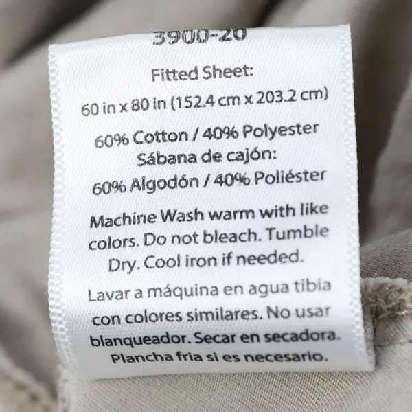 Mainstays Walmart Solid Beige Color Queen Fitted Bed Sheet Queen (60" x 80")