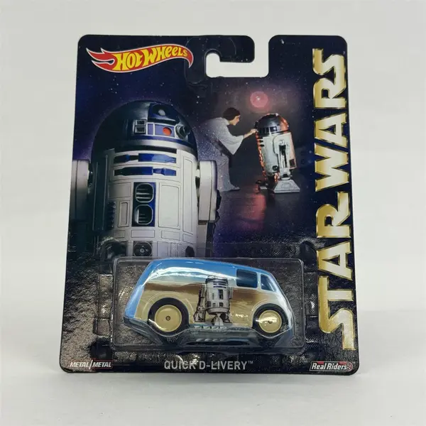 2015  Mattel Hot Wheels Star Wars Series Real Riders  Quick D-Livery R2-D2 NIP