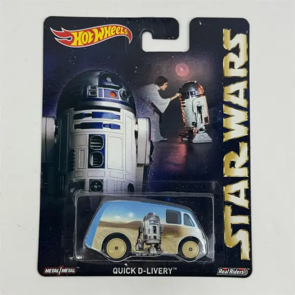 2015  Mattel Hot Wheels Star Wars Series Real Riders  Quick D-Livery R2-D2 NIP
