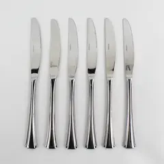 Set of 6 Oneida Bordeaux Stainless Modern Solid Knives
