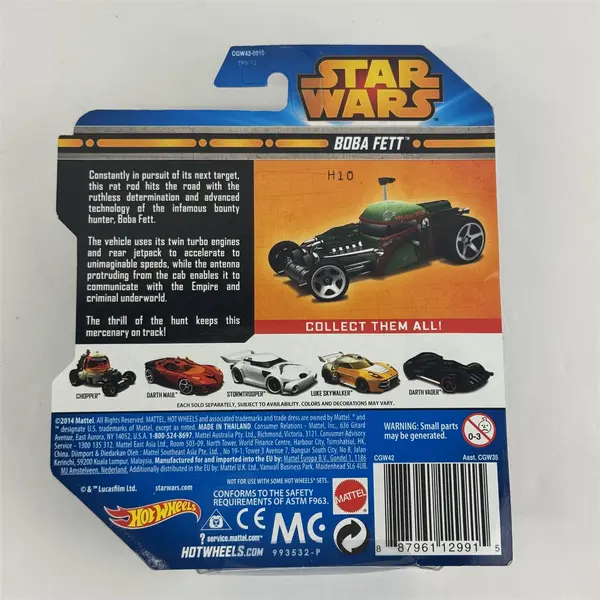 2014 Mattel Hot Wheels Star Wars Boba Fett Diecast Car NIP