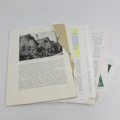 Lot Of Vintage Paper Ephemera Book Pages Illustrations Junk Journal Collage 