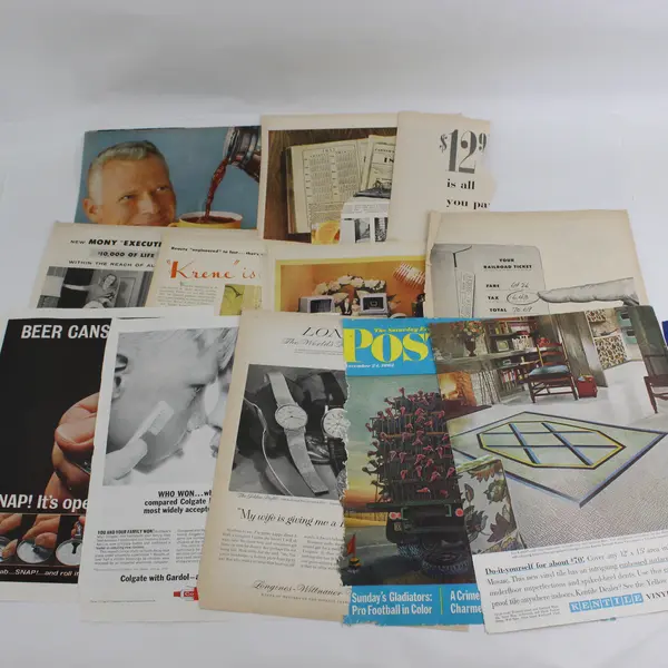 Lot Of Vintage Magazine Pages Covers Ads Clippings Junk Journal Collage 1960s