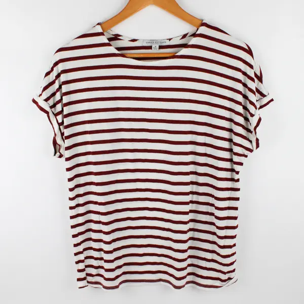 Green Envelope Los Angeles Women's M Red & White Short Sleeve T-Shirt