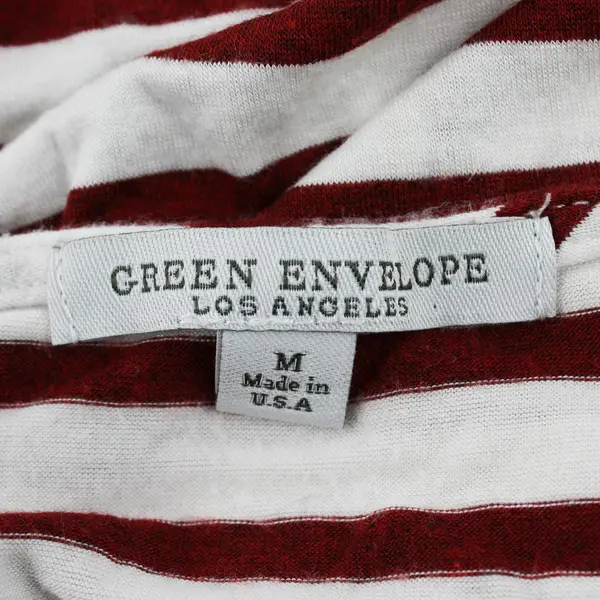 Green Envelope Los Angeles Women's M Red & White Short Sleeve T-Shirt