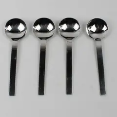 Lot Of 4 Wallace Silver Trenton (Stainless) Flatware Soup Spoons 7.25" Long