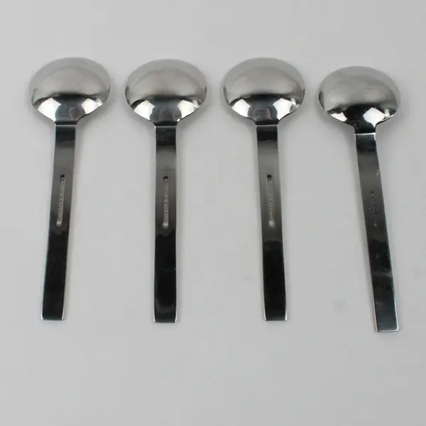 Lot Of 4 Wallace Silver Trenton (Stainless) Flatware Soup Spoons 7.25" Long