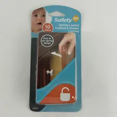 Safety 1st Spring-Loaded Cabinet & Drawer Latches for Baby/Child Proofing 10 Pcs