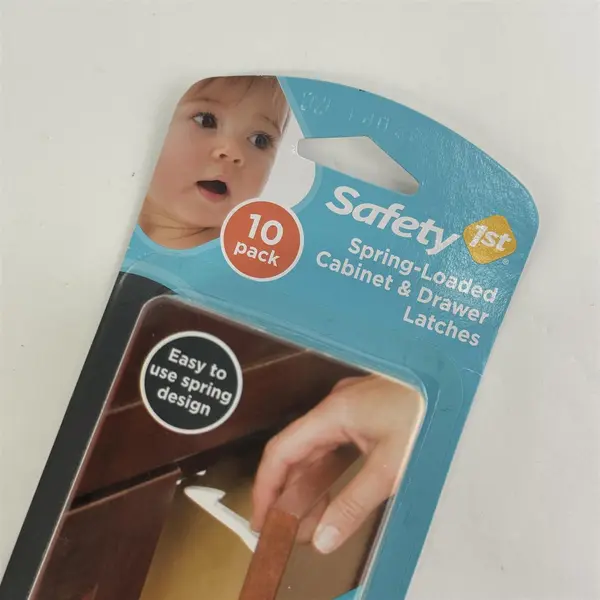 Safety 1st Spring-Loaded Cabinet & Drawer Latches for Baby/Child Proofing 10 Pcs