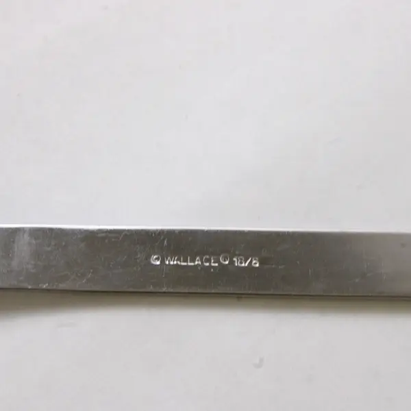 Lot Of 5 Wallace Silver Trenton (Stainless) Flatware 3 Soup Spoons 2 Salad Forks