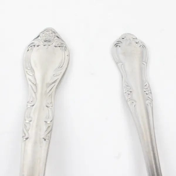 Lot Of 4 Wallace Silver Sophie (Stainless) Flatware Serving Fork & 3 Salad Forks