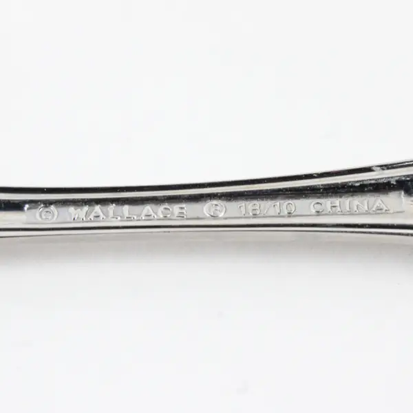 Lot Of 4 Wallace Silver Sophie (Stainless) Flatware Serving Fork & 3 Salad Forks