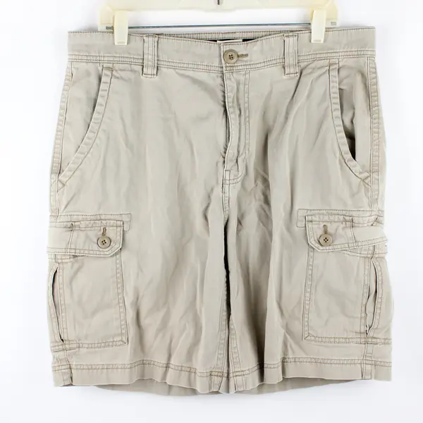 St. Johns Bay Men's 30 Beige Comfort Stretch Cargo Shorts